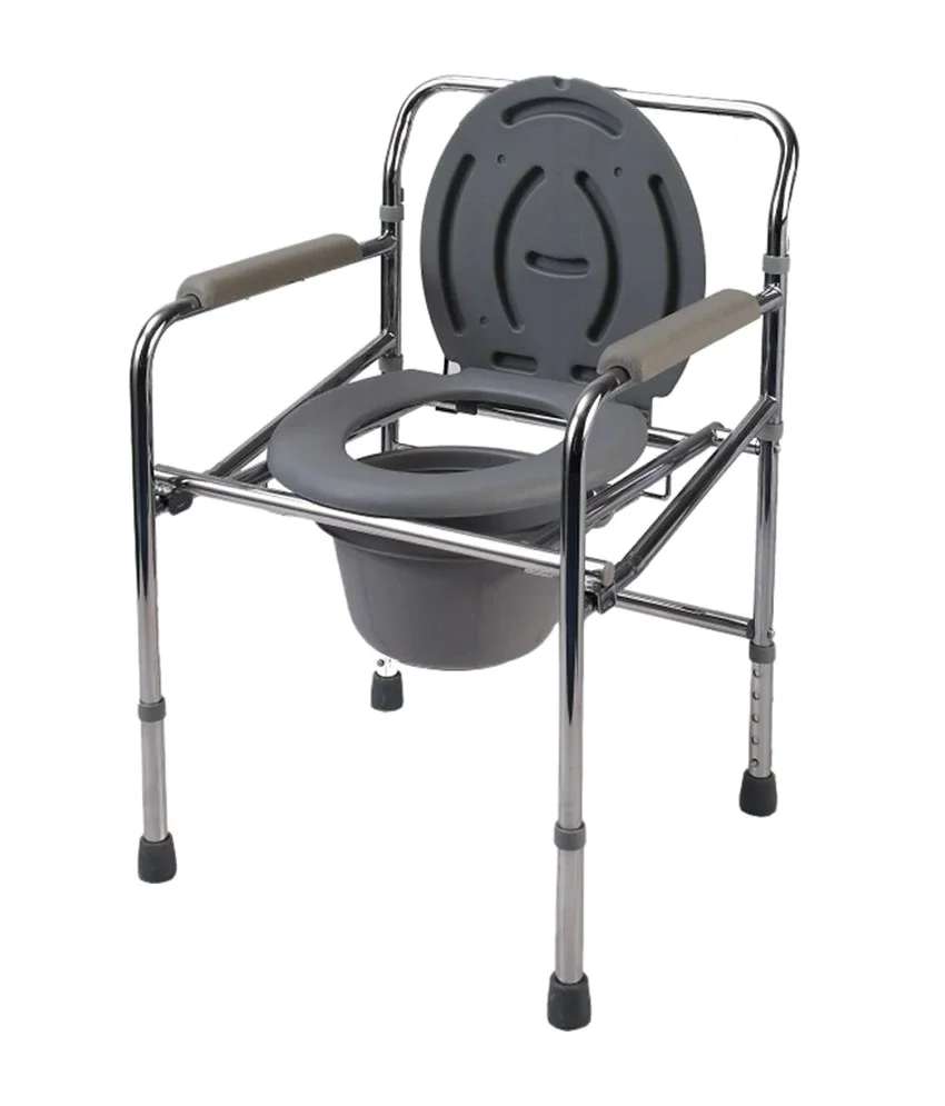 Commode Chair Height Adj. Without Wheel